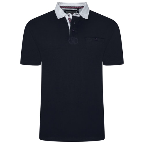 KAM Plain Rugby Polo Shirt Carbon